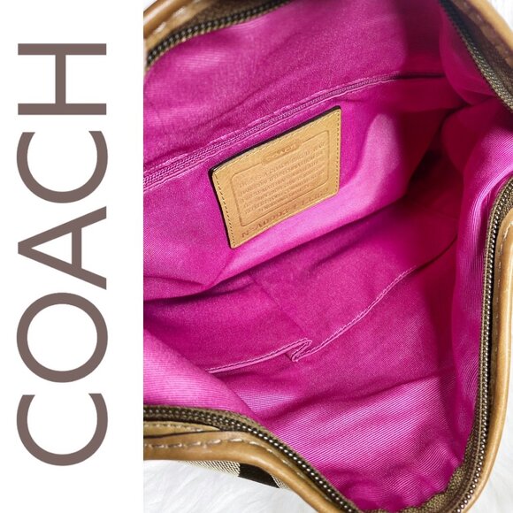 COACH Y2K SIGNATURE STRIPE PINK RUGBY DUFFLE BUCKET SHOULDER CROSSBODY BAG - Picture 9 of 16
